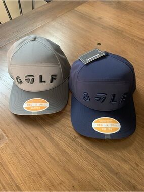 TaylorMade Horizon Golf Hat 2-Pack Gray & Navy NWT 58cm Adjustable